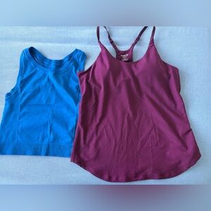 Old Navy Blue and Purple Women Workout Tops